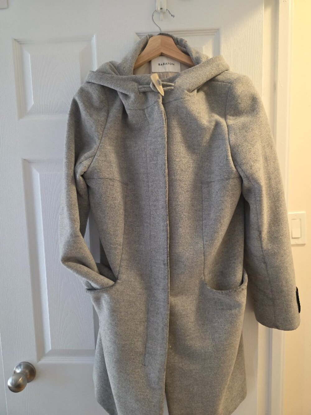 Babaton Hooded Duffle Wool and Cashmere Blend Coat